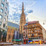 Stephansplatz, view on  the St. Stephen's Cathedral, Vienna